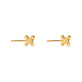 Stone and Strand 14K Yellow Gold Diamond Cross Stitch Studs Rear Image