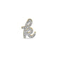 Stone and Strand 14K Yellow Gold Diamond Cursive Initial Stud Front Image