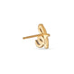 Stone and Strand 14K Yellow Gold Diamond Cursive Initial Stud Rear Image