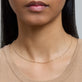 Image of 10K Yellow Gold Diamond Cut Bead Chain on Models Neck