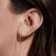 Image of 10K Yellow Gold Double Dip Diamond Stud on Models Ear