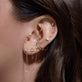 Image of 10K Yellow Gold Double Dip Diamond Stud with Stone and Strand Earrings