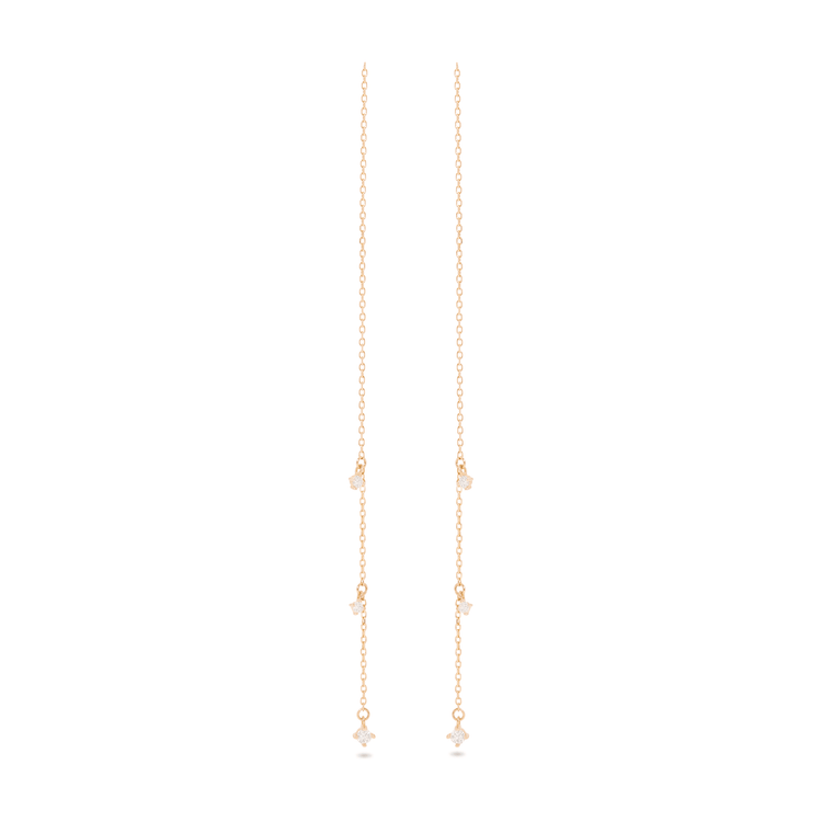 Stone and Strand 10K Yellow Gold LAB-Created Diamond Drizzle Threaders Front Image