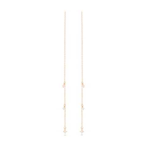 Stone and Strand 10K Yellow Gold LAB-Created Diamond Drizzle Threaders Front Image