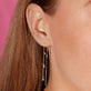 Image of 10K Yellow Gold LAB-Created Diamond Drizzle Threader on Models Ear