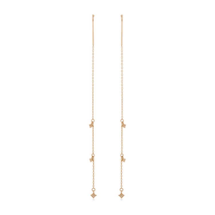 Stone and Strand 10K Yellow Gold LAB-Created Diamond Drizzle Threaders Rear Image