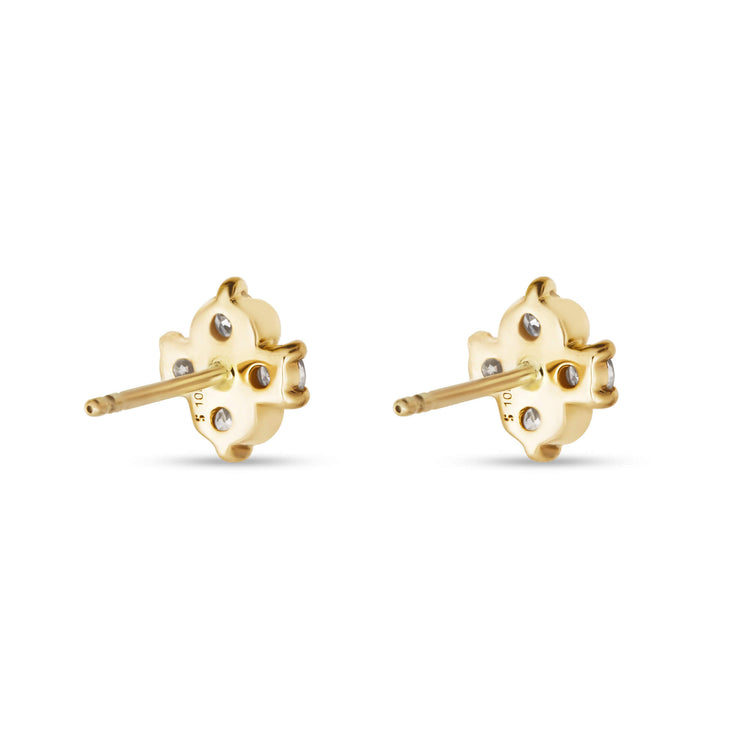 Stone and Strand 10K Yellow Gold Diamond Everlasting Studs Rear Image