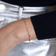 Image of 14K Yellow Gold Diamond Flounce Bracelet on Models Arm