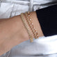 Image of 14K Yellow Gold Diamond Flounce Bracelet with Stone and Strand Bracelets