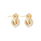 Stone and Strand 14K Yellow Gold Diamond Forme Knot Earrings Side Image