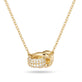 Stone and Strand 14K Yellow Gold Diamond Forme Knot Necklace Close Up Image