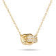 Stone and Strand 14K Yellow Gold Diamond Forme Knot Necklace Rear Image