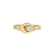 Stone and Strand 14K Yellow Gold Diamond Forme Knot Ring Front Image