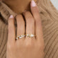 Image of 14K Yellow Gold Diamond Forme Knot Ring with Stone and Strand Rings