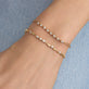 Image of 10K Yellow Gold Diamond Gold Link Bracelet with Stone and Strand Bracelets