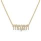 Stone and Strand 14K Yellow Gold Diamond Gothic Name Necklace Front Image