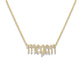 Stone and Strand 14K Yellow Gold Diamond Gothic Name Necklace Front Image