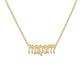 Stone and Strand 14K Yellow Gold Diamond Gothic Name Necklace Rear Image