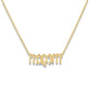 Stone and Strand 14K Yellow Gold Diamond Gothic Name Necklace Rear Image