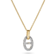 Stone and Strand 14K Yellow Gold Diamond Hardware Necklace Close Up Image