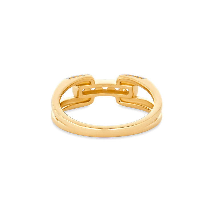 Stone and Strand 14K Yellow Gold Diamond Harness Ring Rear Image