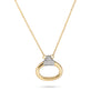 Stone and Strand 14K Yellow Gold Diamond Horsebit Necklace Close Up Image