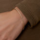 Image of 14K Yellow Gold Diamond Line Flex Bangle on Models Arm