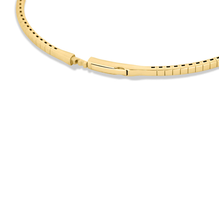 Stone and Strand 14K Yellow Gold Diamond Line Flex Bangle Clasp Image