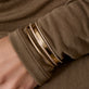 Image of 14K Yellow Gold Diamond Line Flex Bangle with Stone and Strand Bracelets