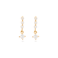 Stone and Strand 10K Yellow Gold Teeny LAB-Created Diamond Line Princess Earrings Front Image