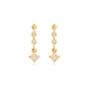 Stone and Strand 10K Yellow Gold Teeny LAB-Created Diamond Line Princess Earrings Rear Image