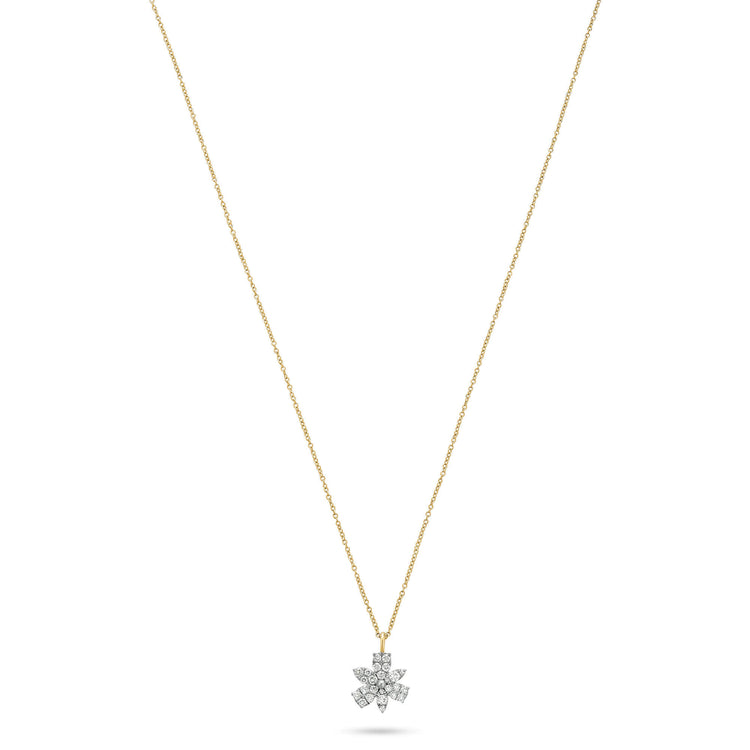 Stone and Strand 14K Yellow Gold Diamond Magnolia Necklace Front Image