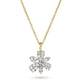 Stone and Strand 14K Yellow Gold Diamond Magnolia Necklace Close Up Image