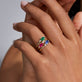 Sapphire Diamond Merge Ring
