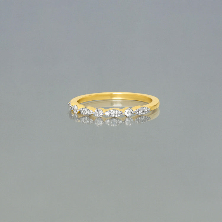 Stone and Strand 10K Yellow Gold Diamond Muse Band Editorial Image