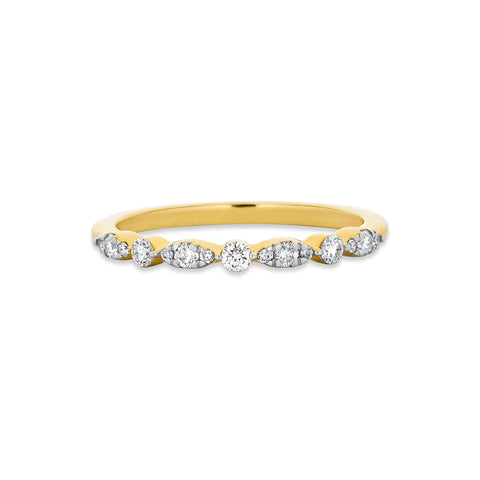 【Stone and Strand】 Muse 10ktゴールドリング withダイヤモン Diamond Muse Band – STONE AND STRAND