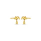Stone and Strand 10K Yellow Gold Diamond Muse Drop Studs Rear Image