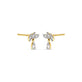 Stone and Strand 10K Yellow Gold Diamond Muse Drop Studs Side Image