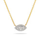 Stone and Strand 10K Yellow Gold Diamond Muse Solitaire Necklace Close Up Image