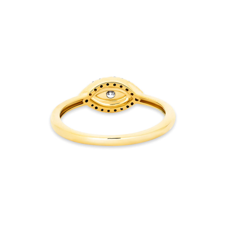 Stone and Strand 10K Yellow Gold Diamond Muse Halo Ring Rear Image