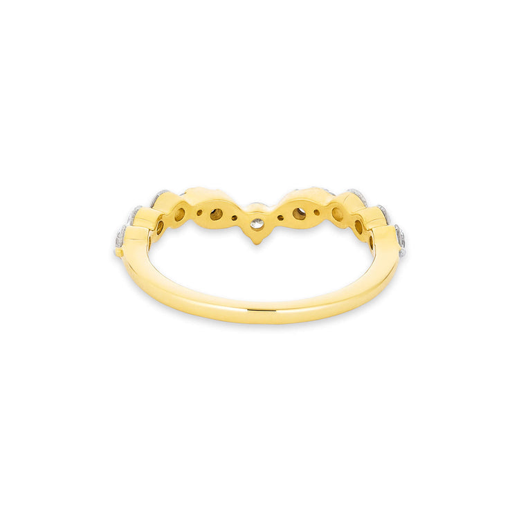 Stone and Strand 10K Yellow Gold Diamond Muse Tiara Band Rear Image