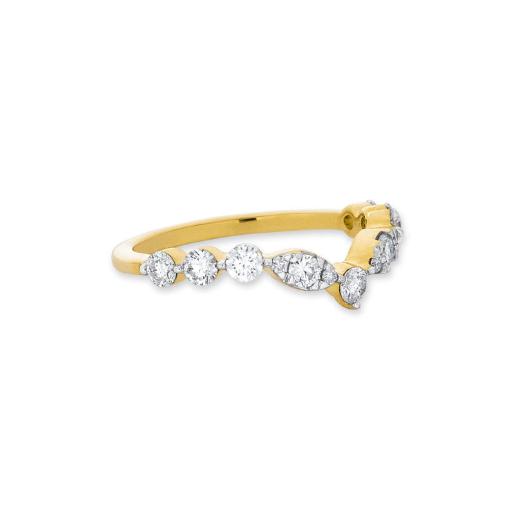 Stone and Strand 10K Yellow Gold Diamond Muse Tiara Band Side Image