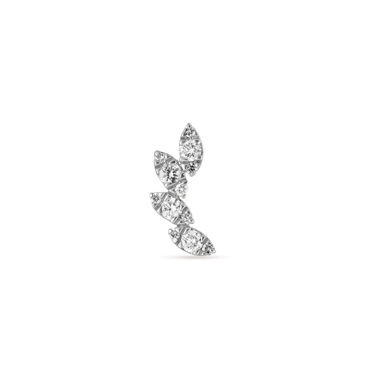 Stone and Strand 10K Yellow Gold Diamond Muses Tiara Studs Front Right Single Image