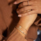 Image of 10K Yellow Gold Diamond Orbit Bracelet with Stone and Strand Bracelets