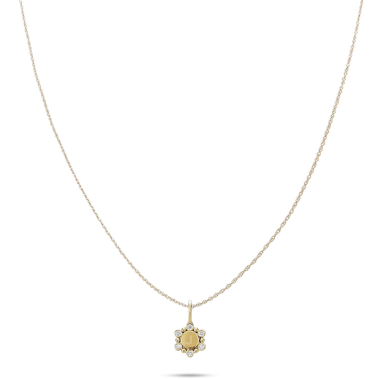 Stone and Strand 10K Yellow Gold Diamond Orbit Mini Medallion Image