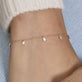 Image of 14K Yellow Gold Diamond Petal Bracelet on Models Arm