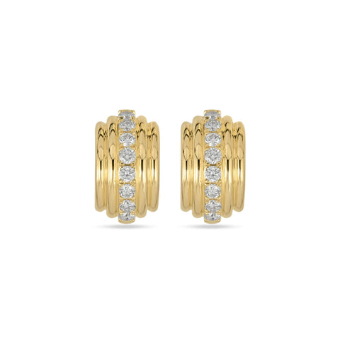 Stone and Strand 14K Yellow Gold Diamond Promenade Earrings Front Image