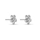 Stone and Strand 10K White Gold Diamond Puff Daisy Studs Side Image