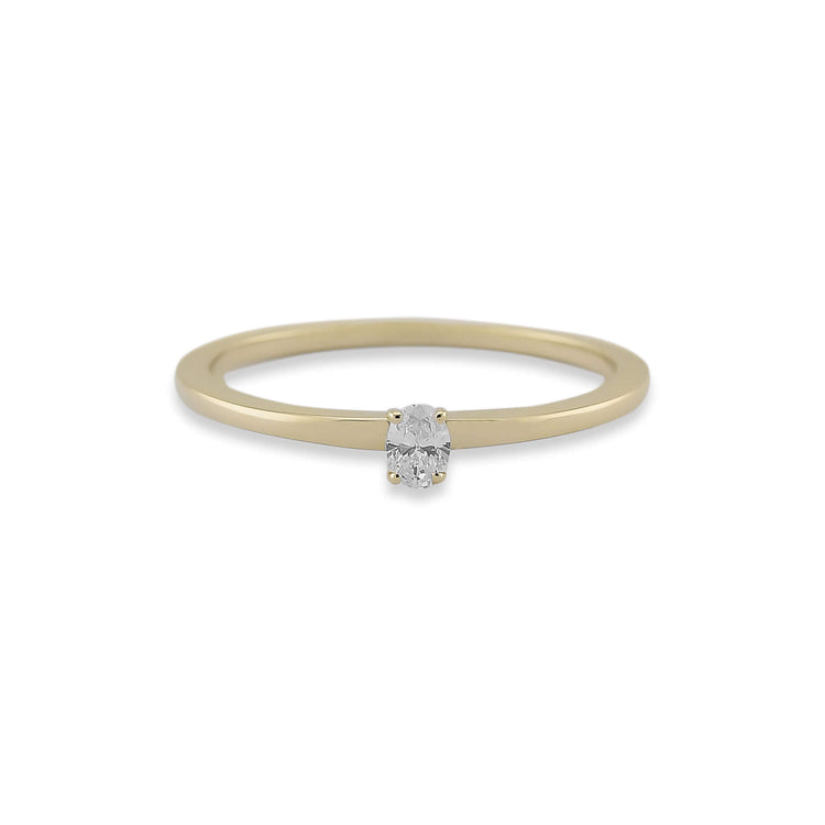 Stone and Strand 14K Yellow Gold Diamond Stacking Ring Set Front Single Image