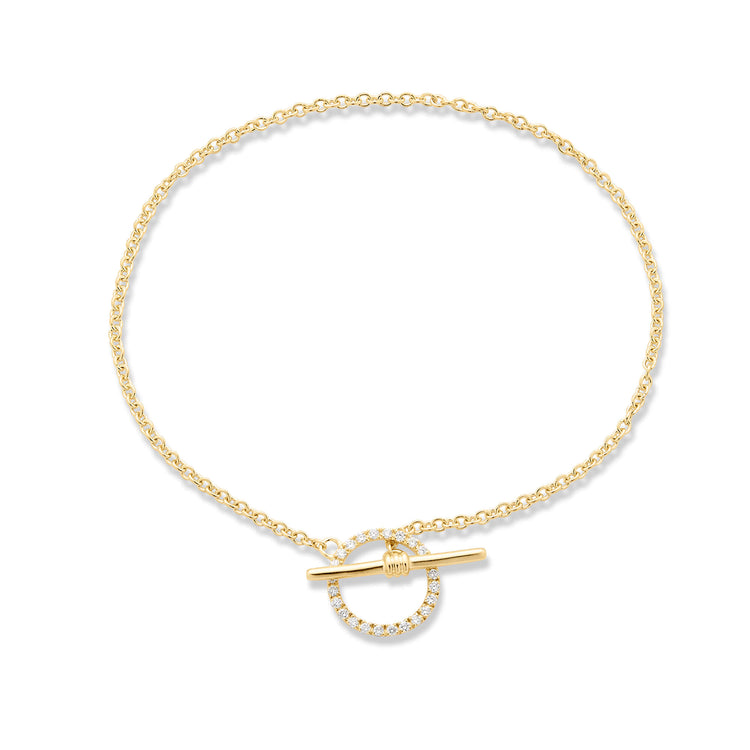 Stone and Strand 14K Yellow Gold Diamond Toggle Link Bracelet Front Image
